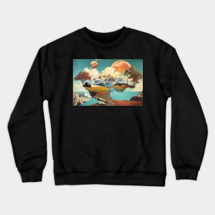 Nature Vintage Surreal Collage Photo Manipulation Crewneck Sweatshirt